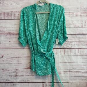 NWT Old Navy Floral Print Wrap Blouse